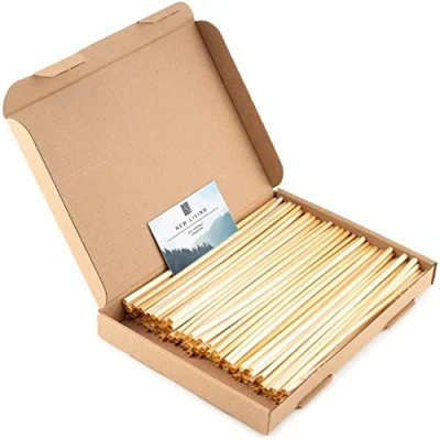 Image of Wheat Drinking Straws Natural Hay 100% Biodegradable BPA Free (500)