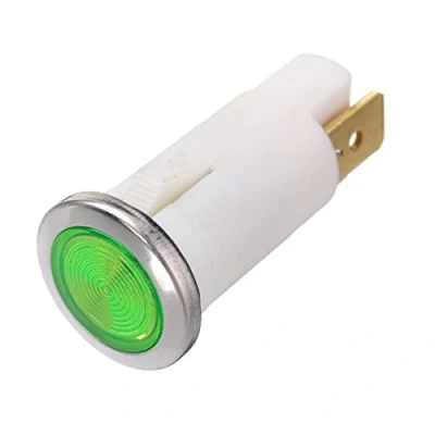 Image of Alamor 12V 12.5mm LED Indicator Pilot Dash Dashboard Panel Warning Light Lamp Green