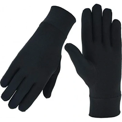 Image of Swift Wear Thin Silk Liner Inner Gloves Ski Motorcycle Skiing Walking Cycling Thermal Glove (Black, S)