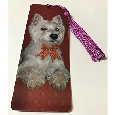 Image of sawley fine arts Scottish Westie Lenticular Bookmark Ruler