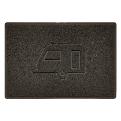 Image of Nicoman CARAVAN Embossed Shape Door Mat Dirt Trapper Jet Washable Doormat (Use Outdoor ONLY) (90x60cm/3x2ft, Large) Brown