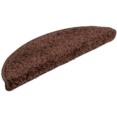 Image of vidaXL Stair Mats 10 pcs 56x17x3 cm Brown
