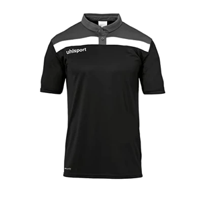 Image of Uhlsport Offense 23 Polo Shirt Men&#039;s Black/Anthra/White, 4X Large