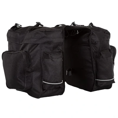 Image of Ammaco Bike Bicycle Double Pannier Bag 18L Luggage Rear Rack Black