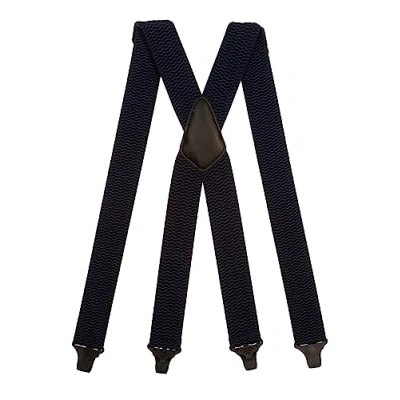 Image of Olata Heavy Duty X Shape Airport Braces/Suspenders with Plastic Clips 4cm. Dark Blue