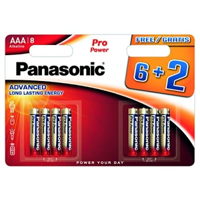 Image of Panasonic Multipack 6+2 AAA LR03 PRO Power Alkaline Batteries