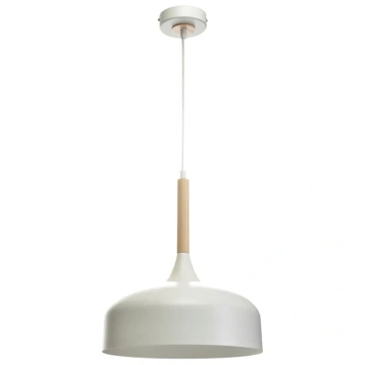 Image of Milagro Dome Pendant Lamp Taylor White 1xE27 60W