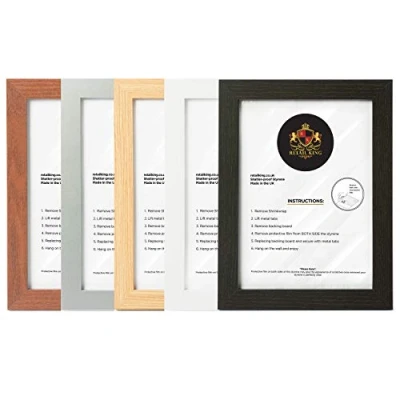 Image of MODERN STYLE WOOD PHOTO PICTURE POSTER FRAMES OAK,WHITE BLACK (WHITE, A5(14.8 x 21) cm)