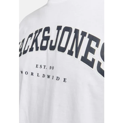 Image of Jack &amp; Jones Print Tshirt, Men&#039;s, Size: Large, Weiß