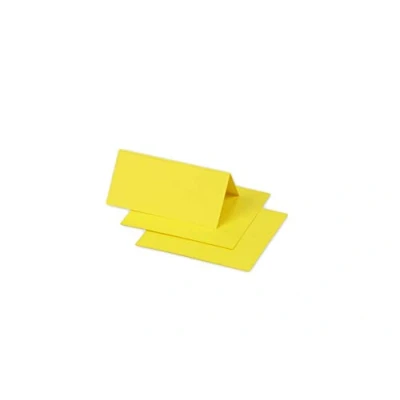Image of Clairefontaine Ref 75023C Pollen Place Card (Pack of 25 Sheets) 85 x 40mm Sized, 210gsm Grained Card, Acid Free, Inkjet &amp; Laser Printer Compatible Intensive Yellow