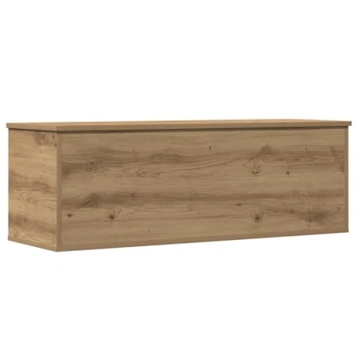 Image of vidaXL artisan oak storage box engineered wood chest, 102x35x35 cm in brown practical for bedroom and living room