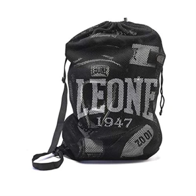 Image of LEONE 1947, Mesh Bag Sports Bag, Black, Taglia Unica, AC900