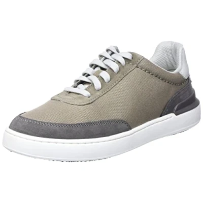 Image of Clarks Men&#039;s Courtlite Tor Sneaker, Grey Canvas, 8 UK