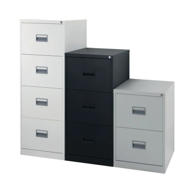 Image of Talos Heavy Duty Steel Filing Cabinet, 40 kg Tolerance, Grey, 4 Drawer