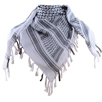 Image of Micoop Premium Military Shemagh Tactical Desert Scarf Wrap (White)