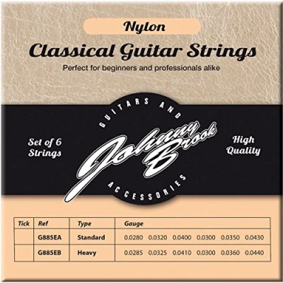Image of Johnny Brook Set Of 6 Nylon Classical Guitar Strings (Standard Gauge)