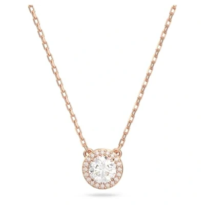 Image of Swarovski Constella Rose Gold Halo Necklace