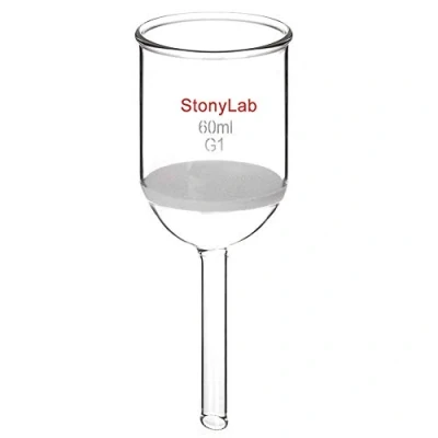 Image of StonyLab Borosilicate Glass Buchner Filtering Funnel with Coarse Frit(G1), 46mm Inner Diameter, 60mm Depth (60ml)