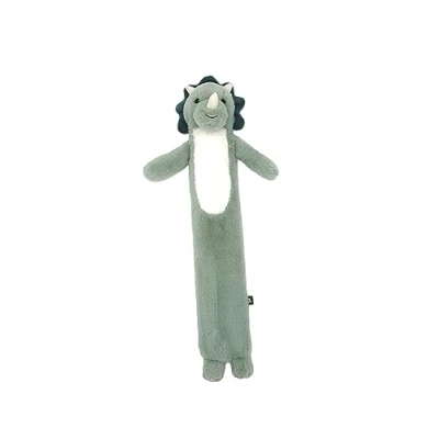 Image of Long Hot Water Bottle Kids Dino Faux Fur 1 Litre