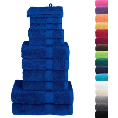 Image of vidaXL 12 Piece Premium Towel Set SOLUND Blue 600 gsm