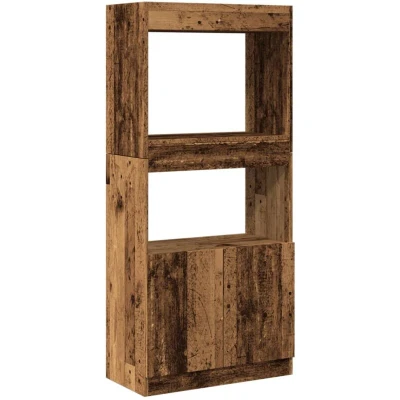Image of vidaXL Highboard Cupboard Old Wood Sideboard/Side Cabinet with Shelves Modern Engineered Storage for Living Room, Bedroom, Office 63 x 33 140 cm