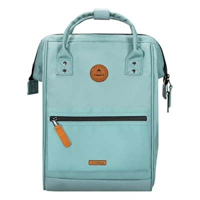 Image of Cabaïa 13 Inch Laptop Backpack Seville Medium Adventurer + 2 Front Pockets School Bag Travel Water Repellent Teacher Backpack, Green