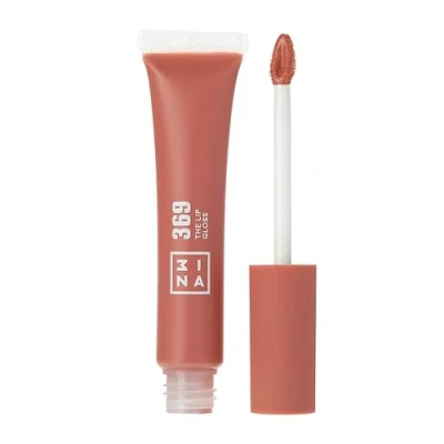 Image of 3INA MAKEUP Vegan Cruelty Free The Lip Gloss 369 Brown Pink Mirror effect Glossy Look Creamy Texture Highly Pigmented with wand