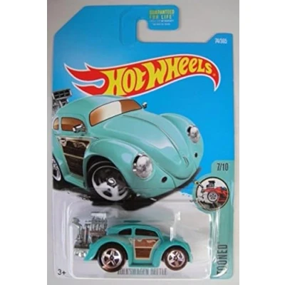 Image of Hot Wheels 2017 Tooned Volkswagen Beetle 74/365, Teal