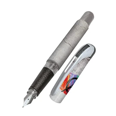 Image of Online College ink pen Peace ergonomic fountain for school/college solid medium nib, soft grip part standard cartridges refillableideal beginners, pupils &amp; students