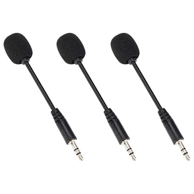 Image of fasient Mini Flexible Microphone 3.5mm Vlogging YouTube Video Mic for Smartphone PC Laptop Online Chatting, Audio Recording, Interviews, etc