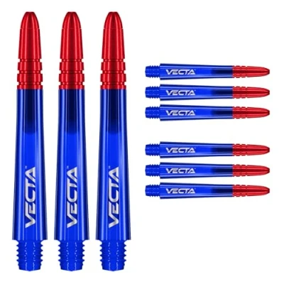 Image of WINMAU Dart Shaft Vecta Polycarbonate Stems 1 Set per pack (3 Darts Shafts in total) Professional Accessories Blue and Red Medium