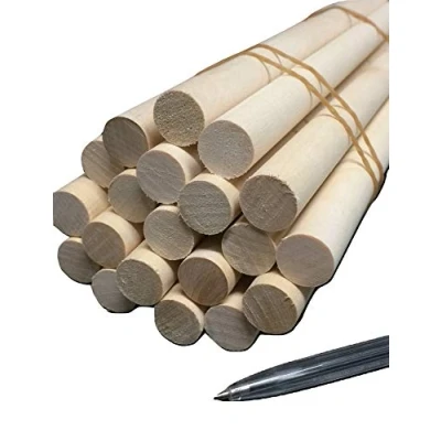Image of Trustleaf 19mm x 600mm Birch Hardwood Wooden Craft Sticks/Dowels Seconds Pack of 1 Dowel