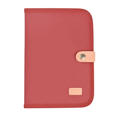 Image of Béaba Health Book Cover, Geneva, 2 Inside Pockets, Press Stud, Waterproof Fabric, Terracotta