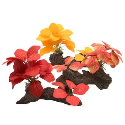 Image of M2cbridge Artificial Fish Tank Plants Silk Aquarium Plastic Plant Aquatic Water Grass Foreground Decor(3PCS Big Colorful)