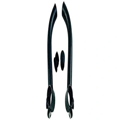 Image of ETC Bar Ends Steel Ski Design Black