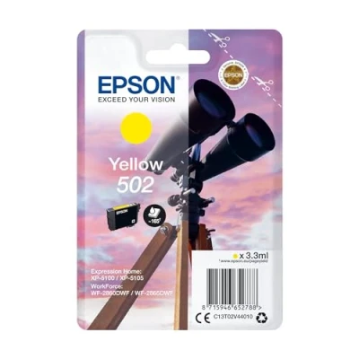 Image of Epson 502 Yellow Binoculars Genuine Ink Cartridge