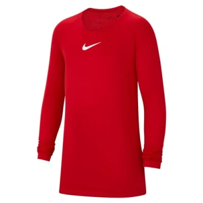Image of Nike Boy&#039;s Park First Layer Kids Thermal Long Sleeve Top, Red, S UK