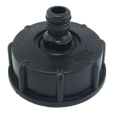 Image of IBC Tank Adapter Plastic Hose Tap Connector S60X6 Coarse Threaded Cap to 3/4&quot; Water Butt for Ton Valve