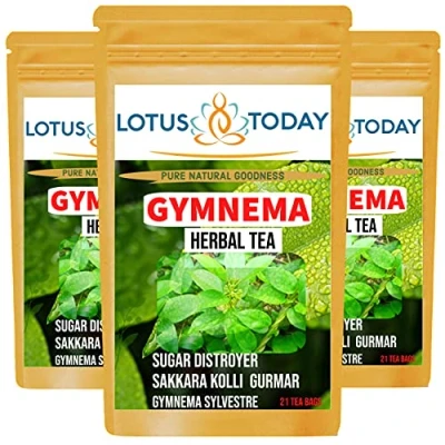 Image of Gymnema Tea Herbal Gurmar leaf with Fenugreek and Bitter Melon 60 Bags Diabetic Diet
