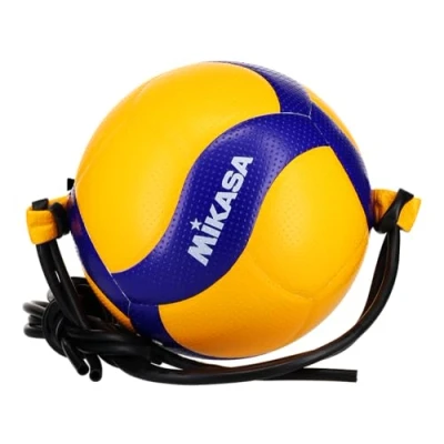 Image of Mikasa V300W AT TR Official Size, tethered Training Volleyball,Blue/Yellow
