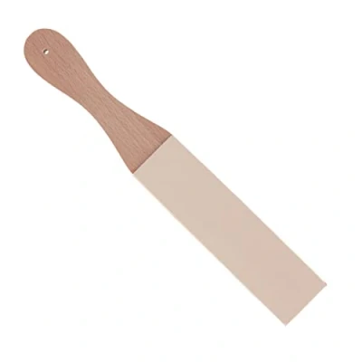Image of Leather Honing Strop, Double Sided Polish Sharpening Strop for Kitchen Knives Dagger Hunting Fishing Razors