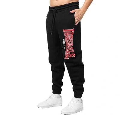 Image of Lonsdale Men&#039;s coiree Joggers, Black/red/White, XL