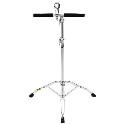 Image of Meinl Percussion Professional Bongo Stand Double for Standing Play of Two Bongos Steel, Chrome (TMB)