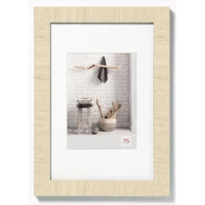 Image of walther Design Picture Frame Cream White 24 x 30 cm with PassepArtout, Home Wooden HO430W