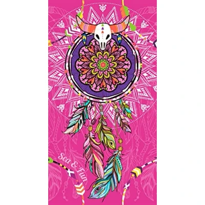 Image of Miracle Home. Microfiber Towel Traps Sleep, 100% Polyester, 95 X 175 Cm. Pink. 11806