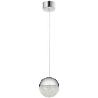 Image of Kichler Moonlit Integrated LED Spherical Pendant Ceiling Light Polished Chrome, 3000K