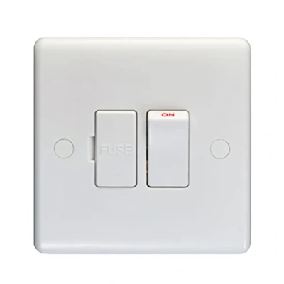 Image of Eurolite Enhance White Plastic 13A Switched Fused Spur Unit with Flex Outlet from base