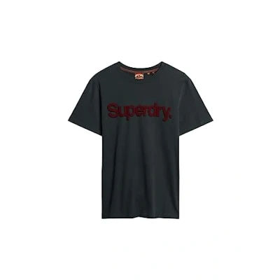 Image of Superdry Men&#039;s Core Logo Classic T Shirt Undershirt, Eclipse Navy Blue, XXL