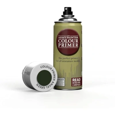 Image of The Army Painter Colour Primer Angel Green, 400 mL Acrylic Spray Primer, Paint Basecoat for Miniature Priming, Tabletop Roleplaying, Boardgames, and Wargames Modelling