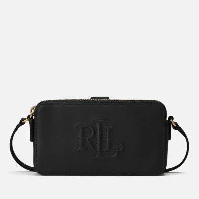 Image of Lauren Ralph Leather Medium Witley Crossbody Wallet Across body bag, Women&#039;s, Size: One Size, Black